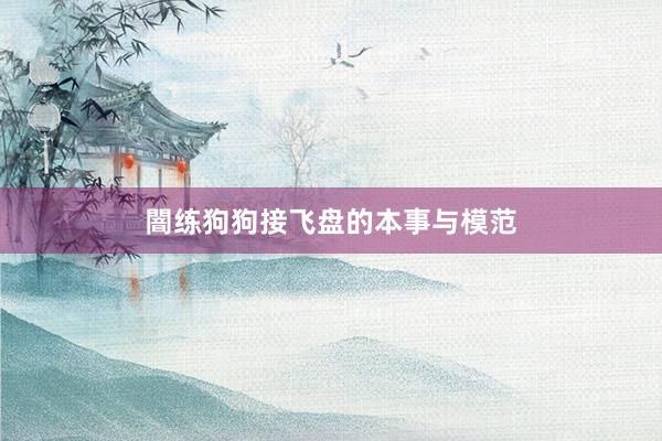 闇练狗狗接飞盘的本事与模范